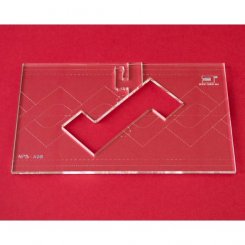 Quilt-Lineal ''ZickZack'' (Plexiglas 5 mm/ Muster 10x7 cm/ Lineal 12,6x20 cm)