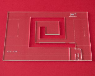 Quilt-Lineal ''Bordüre'' (Plexiglas 5 mm/ Muster 10x7,6 cm/ Lineal 14x20 cm)