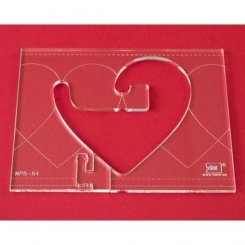 Quilt-Lineal ''Herz groß'' (Plexiglas 5 mm/ Muster 10,2x10 cm/ Lineal 14x16,2 cm)