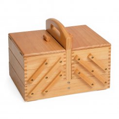 Nähkasten (31 x 23 x 18 cm/ aufklappbar/ Holz)