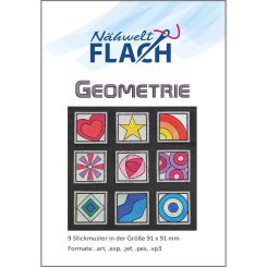 Nähwelt Flach Stickmuster CD "Geometrie" (9 Stickmuster)
