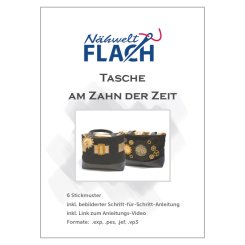 Nähwelt Flach Stickmuster CD "Tasche am Zahn der Zeit" ( 6 Stickmuster)
