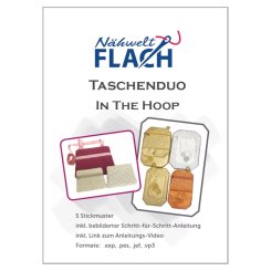 Nähwelt Flach Stickmuster CD Taschenduo - In the hoop (5 Stickmuster)