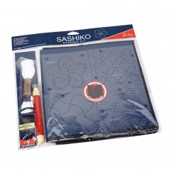 SASHIKO Starter Set (5-tlg./ Schablonen/ Stoff/ Markierstift/ Sticknadeln/ Stickgarn)