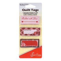 Sew Easy Quilt Labels (3 x 3 versch. Designs/ 6 x 2,5 cm)
