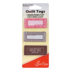 Sew Easy Quilt Labels (3 x 3 versch. Designs/ 6 x 2,5 cm)