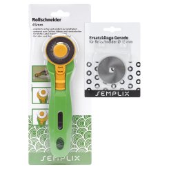 Semplix Rollschneider + Klinge Set grün (Ø 45 mm)