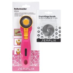 Semplix Rollschneider + Klinge Set pink (Ø 45 mm)