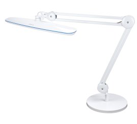 Semplix LED Arbeitslampe Tischlampe weiß (117PCS LEDs/ dimmbar/ Tischstandfuß/ Tischklemme)