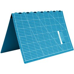 Semplix Faltbare Schneidematte petrol (60 x 45 cm/ Unterseite rutschhemmend) A2