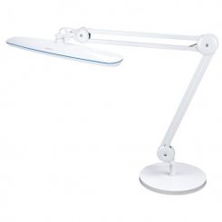 Semplix LED Arbeitslampe Tischlampe weiß (117PCS LEDs/ dimmbar/ Tischstandfuß/ Tischklemme)