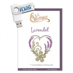 Windesign Stickmuster USB "Lavendel" (7 Stickmuster)