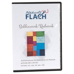Nähwelt Flach Stickmuster CD "Bobbinwork / Redwork" (19 Stickmuster)