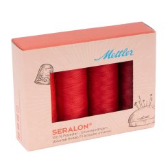 Amann Mettler Seralon No.100 Garnset red (4 x 200 m)