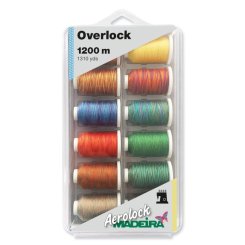Madeira Aerolock No.125 Multicolor Miniking-Box (12 Farben/ 1200 m)