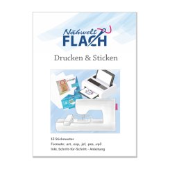 Nähwelt Flach Stickmuster CD Drucken & Sticken