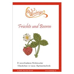Windesign Stickmuster CD "Früchte und Beeren" (8 Früchtemotive/ 1 Lacedeckchen)
