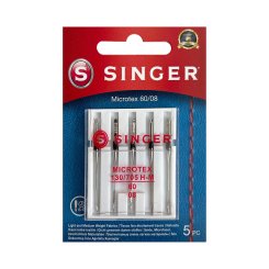Singer Microtex-Nadel Stärke 60/ System 130/ 705H-M/ 5 Nadeln/ Blister