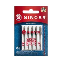 Singer Microtex-Nadel Stärke 60-80/ System 130/ 705H-M/ 5 Nadeln/ Blister