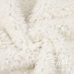 Kullaloo FANTASTIC Furs Fine Teddy Kunstfell (0,75 x 1 m/ Florlänge 10 mm) 62400 - wollweiß/ivory