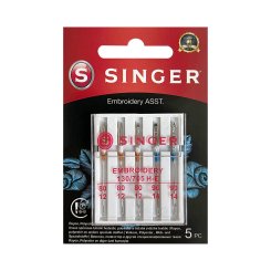 Singer Embroidery-Nadel Stärke 80-90/ System 130/ 705 H-E/ 5 Nadeln