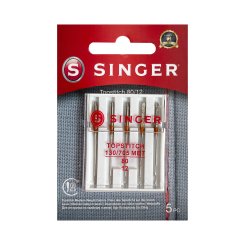Singer Topstitch-Nadel Stärke 80/ System 130/ 705 MET/ 5 Nadeln