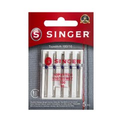 Singer Topstitch-Nadel Stärke 100/ System 130/ 705 MET/ 5 Nadeln