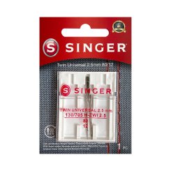 Singer Zwillingsnadel Universal Stärke 80/ 2,5 mm/ System 130/ 705H-ZWI/ 1 Nadel