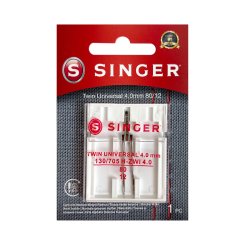 Singer Zwillingsnadel Universal Stärke 80/ 4,0 mm/ System 130/ 705H-ZWI/ 1 Nadel