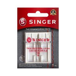 Singer Zwillingsnadel Universal Stärke 100/ 4,0 mm/ System 130/ 705H-ZWI/ 1 Nadel