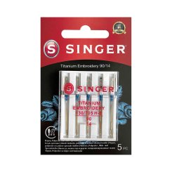 Singer Titanium Embroidery Stärke 90/ System 130/ 705H-E/ 5 Nadeln