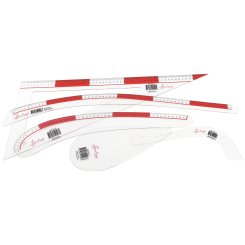 Sew Easy Schneider-Designerlineale-Set (Kurvenlineale/ Kunststoff/ 5-teilig/ Skalierung cm)