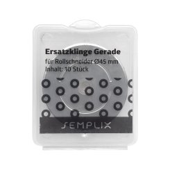 Semplix Ersatzklinge für Rollschneider Maxi gerade (45 mm/ 10 St.)