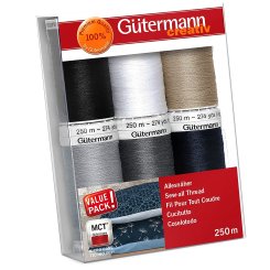 Gütermann Nähfaden-Set 734000-1 Allesnäher (6 Spulen/ 250 m)