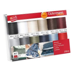 Gütermann Nähfaden-Set 734001-1 Allesnäher (12 Spulen/ 250 m)