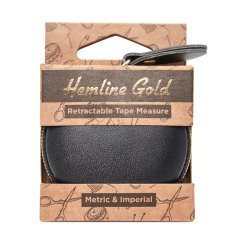 Hemline Gold Rollmaßband (150 cm/ 60"/ 18 mm/ inch + cm)