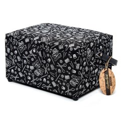 Hemline Gold Nähkorb (19 x 26 x 14,5 cm/ schwarz/ weiß)