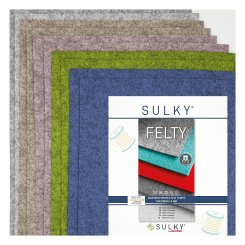 SULKY Felty - Stickfilz 10 Bögen (Polyester/ 1,5 mm/ meliert)