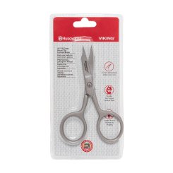 Husqvarna Viking gebogene Stickschere Mikrospitze (10,2 cm/ 4"/ silbergrau-matt)