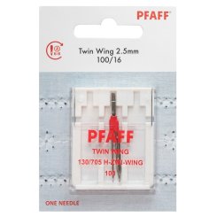 Pfaff Wing-Zwillingsnadel Stärke 100/ 2,5 mm/ System 130/ 705H-WING-ZWI/ 1 Nadel