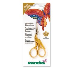 Madeira Präzisions-Stickschere Storchdesign (vergoldet/ 9,5 cm)