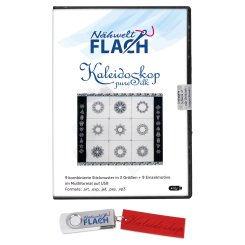 Nähwelt Flach Stickmuster USB "Kaleidoskop pur Silk" (27 Stickmuster)