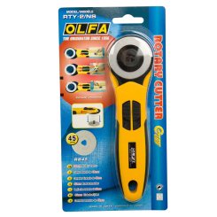 Olfa Rollschneider RTY-2/NS NEU einfaches Klingenwechseln (Comfort Griff/ 45 mm)
