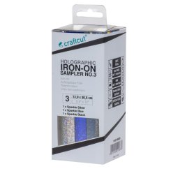 Craftcut Holographic Iron-On Sampler No.3 Sparkle (3 x 13,9 x 30,5 cm)