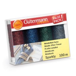 Gütermann Metalleffektfaden-Set Sparkly Col.2 (4 Farben/ 100 m)
