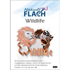 Nähwelt Flach Stickmuster USB Wildlife (10 Stickmuster)