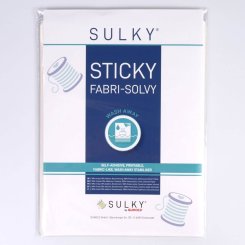 SULKY STICKY Fabri Solvy bedruckbares, wasserlösliches Vlies (12 x 21,5 cm x 28 cm)
