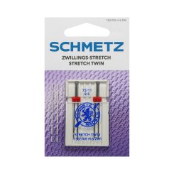 Schmetz Stretch-Zwillingsnadel Stärke 75/ 2,5/ System 130/705 HS/ 2 Nadeln