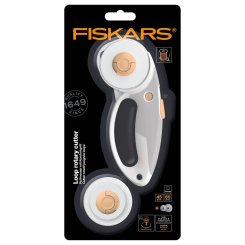 Fiskars Duoloop Rollmesser / Rollschneider mit Komfortgriff ( Ø 45 + Ø 60 mm)