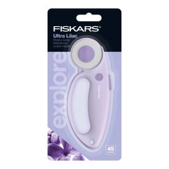 Fiskars Rollmesser/ Rollschneider "Ultra Lilac" mit Komfortgriff (Ø 45 mm)